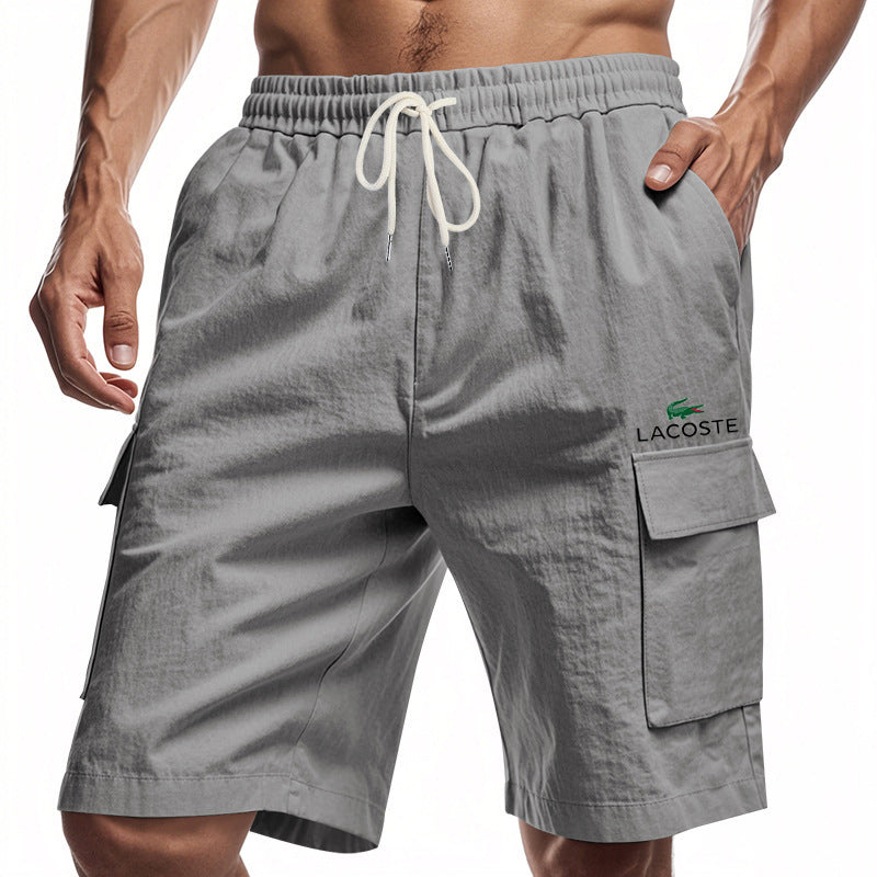 【LACOSTE】2025 New Men's Cotton and Linen Work Shorts