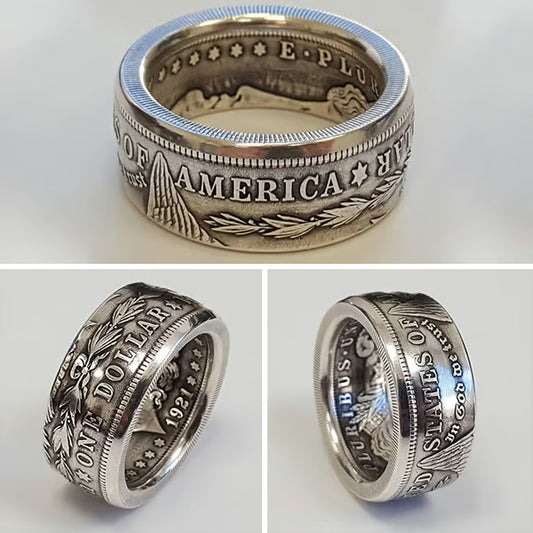 🎁1921 Classic Morgan Dollar Coin Ring
