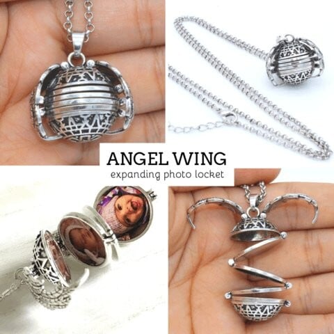 PHOTO LOCKET NECKLACE-Rose Gold【Free 16-color eyeshadow palette】